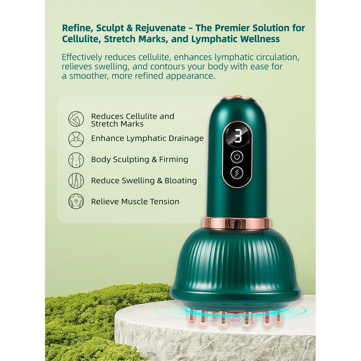 Masajeador Drenaje Linfático DIDEER A700 Verde - Anticelulitis