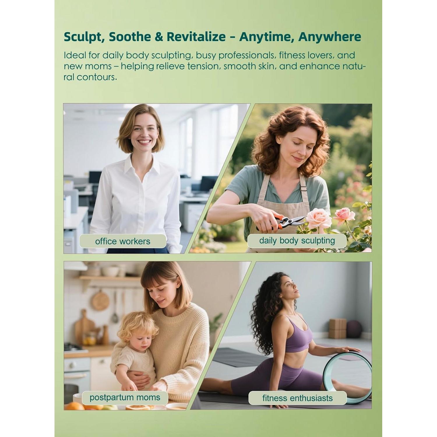 Masajeador Drenaje Linfático DIDEER A700 Verde - Anticelulitis