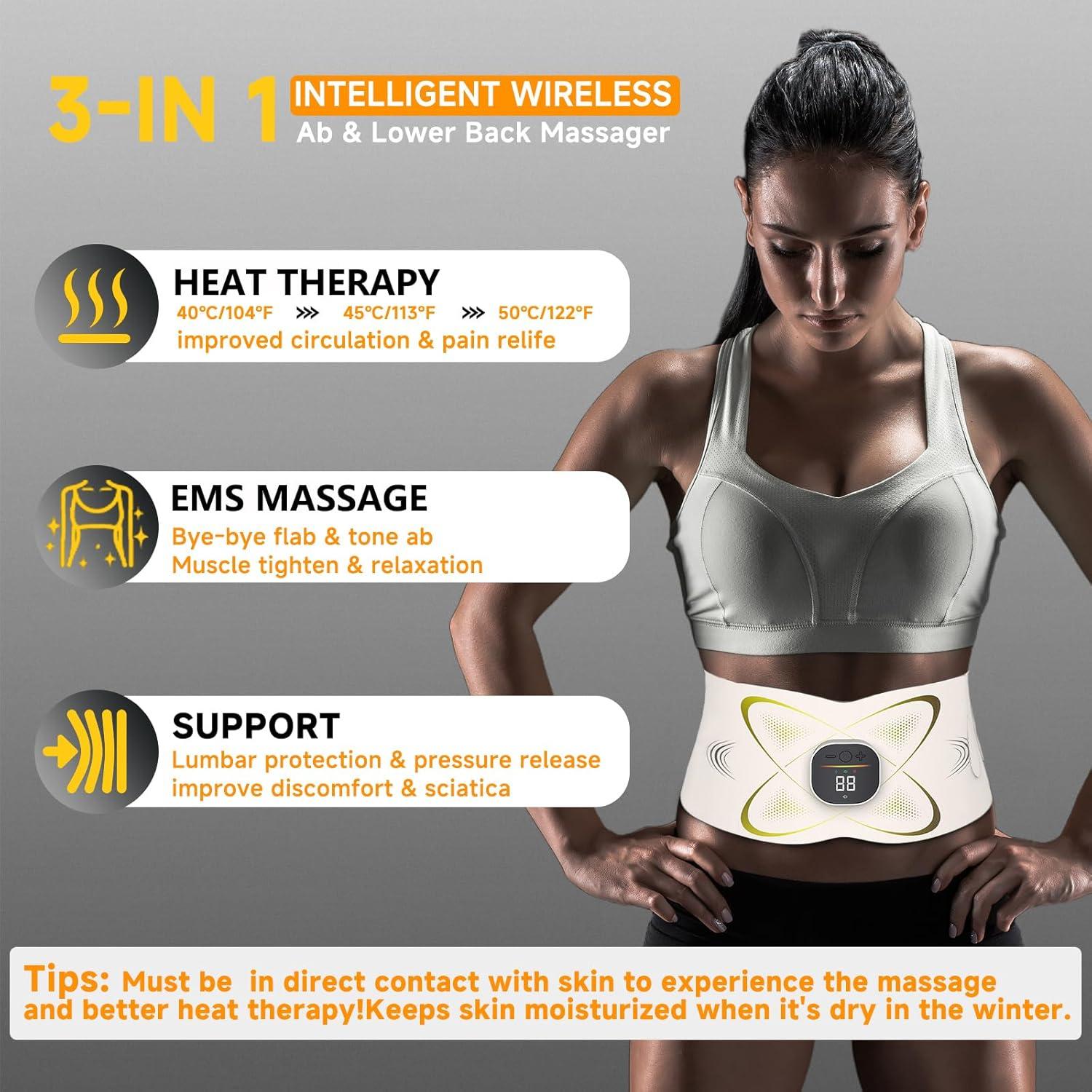 Cinturón Estimulador Abdominal EMS Calor - OSTO AST-302