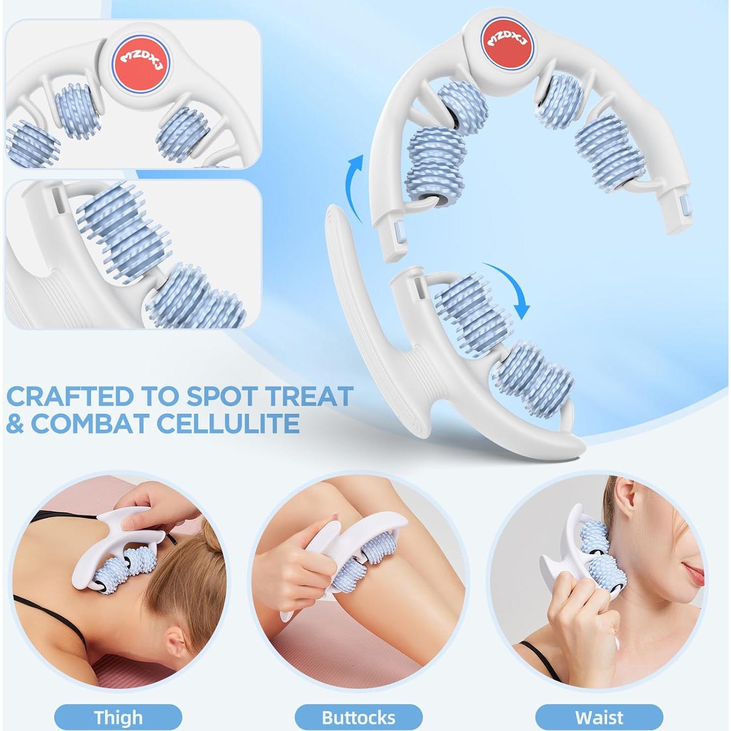 Rodillo de Masaje Anticelulitis MZDXJ - 8 Ruedas, Alivio Dolor