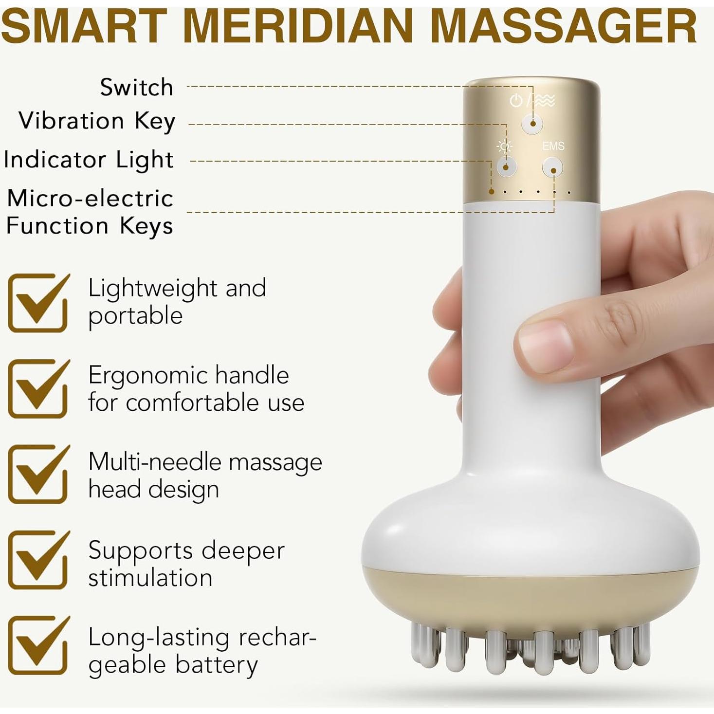 Masajeador Drenaje Linfático Anticelulitis 4-en-1 Portátil