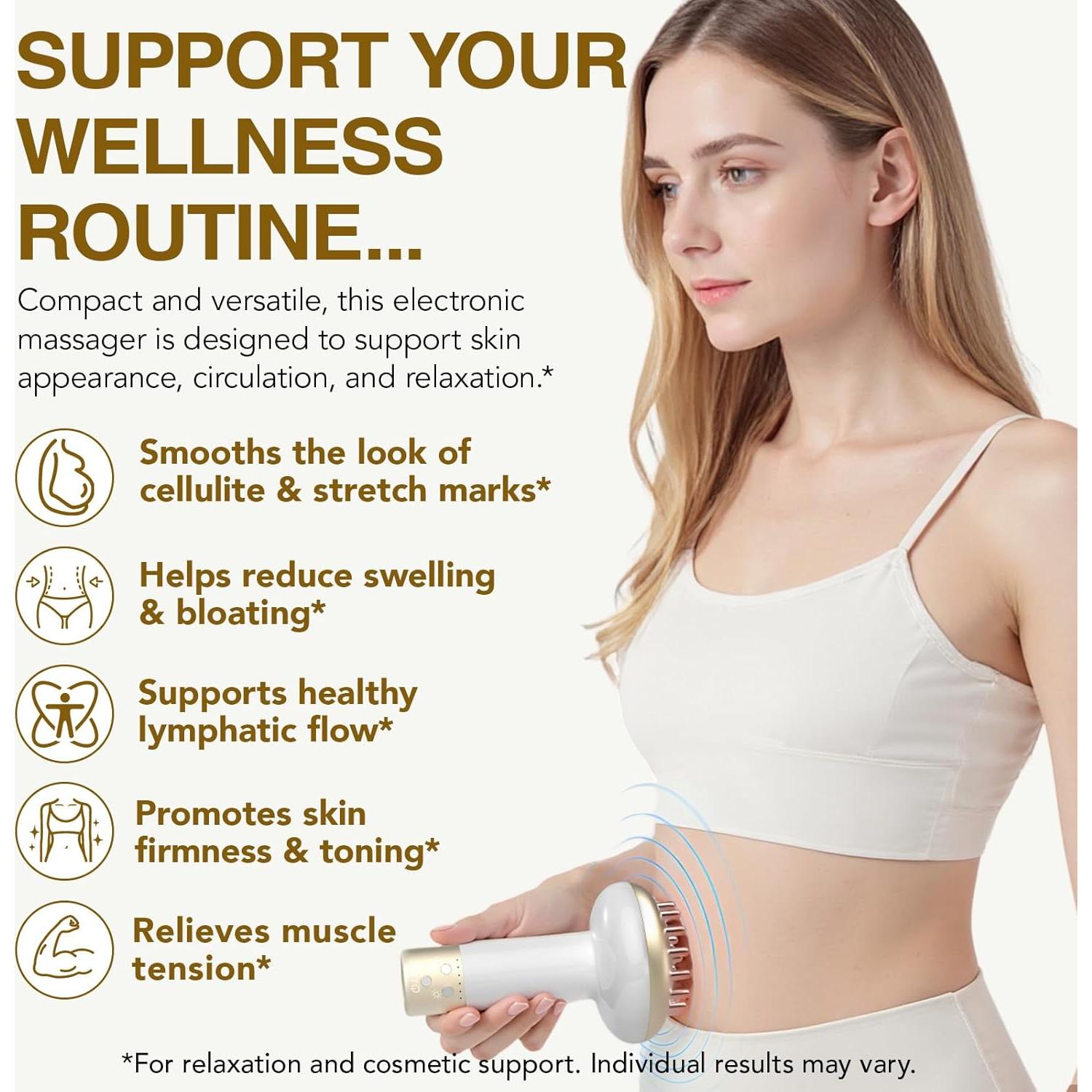 Masajeador Drenaje Linfático Anticelulitis 4-en-1 Portátil