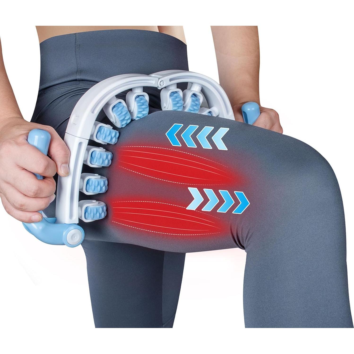 Rodillo de Masaje Anticelulitis RuanDong 27.9x5.1cm Azul