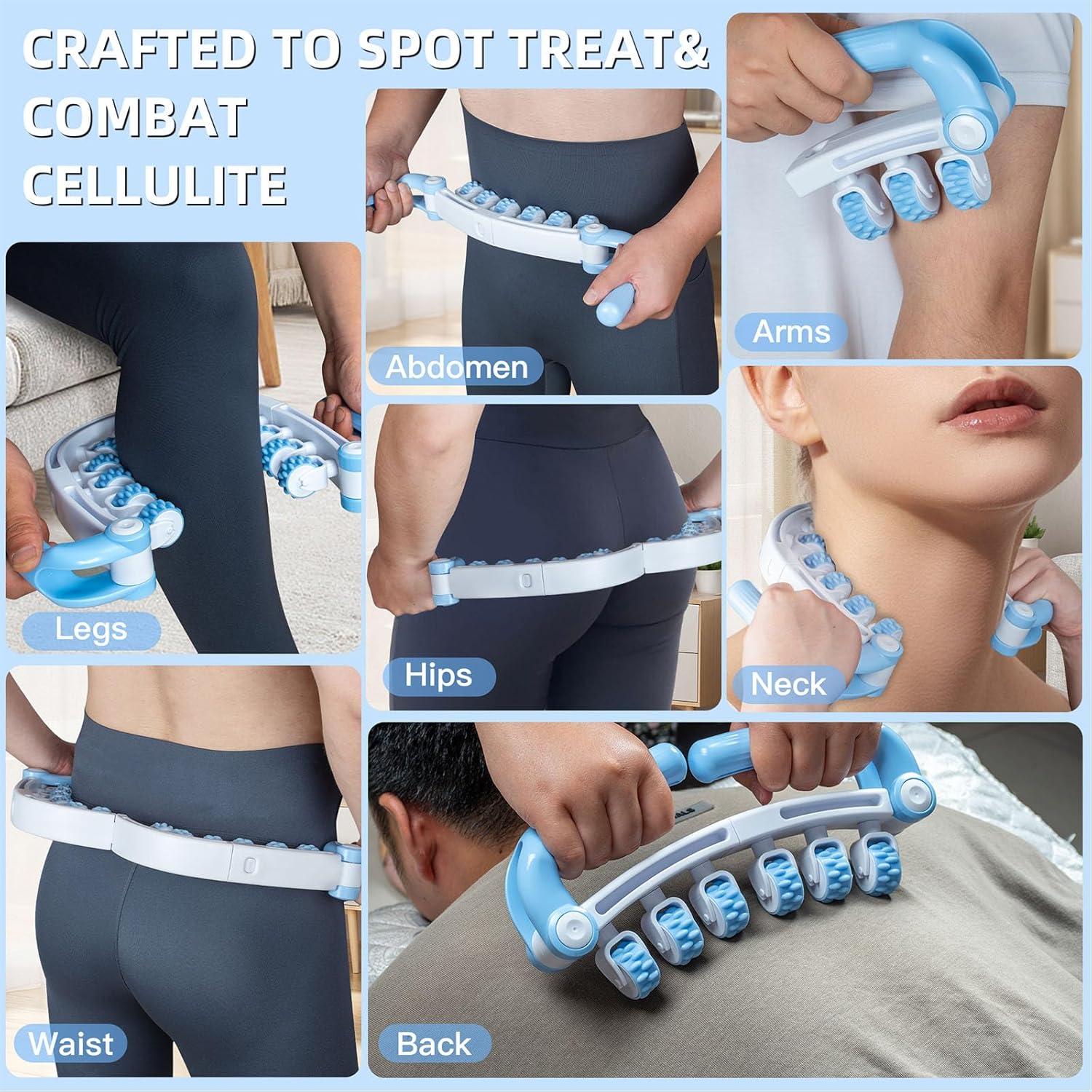 Rodillo de Masaje Anticelulitis RuanDong 27.9x5.1cm Azul