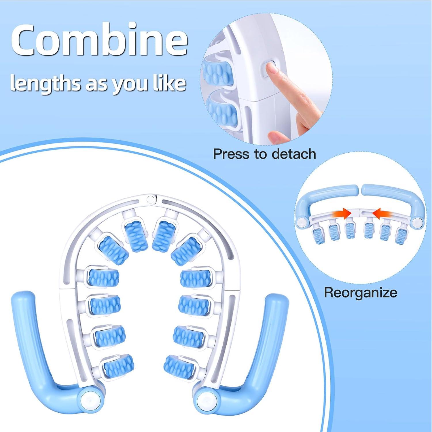 Rodillo de Masaje Anticelulitis RuanDong 27.9x5.1cm Azul