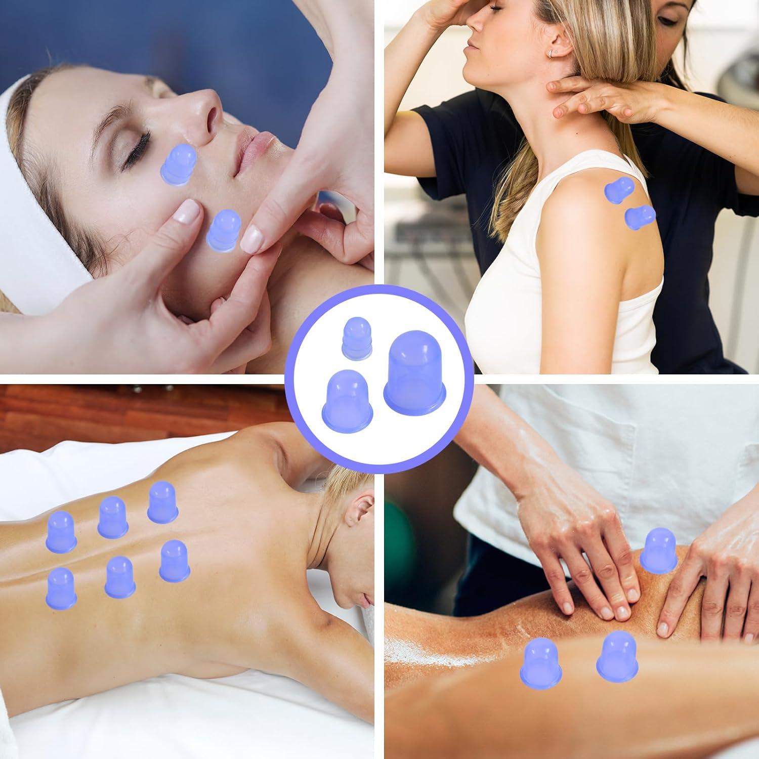 Juego de 6 Ventosas de Silicona LEEHOWA para Masaje Anticelulitis