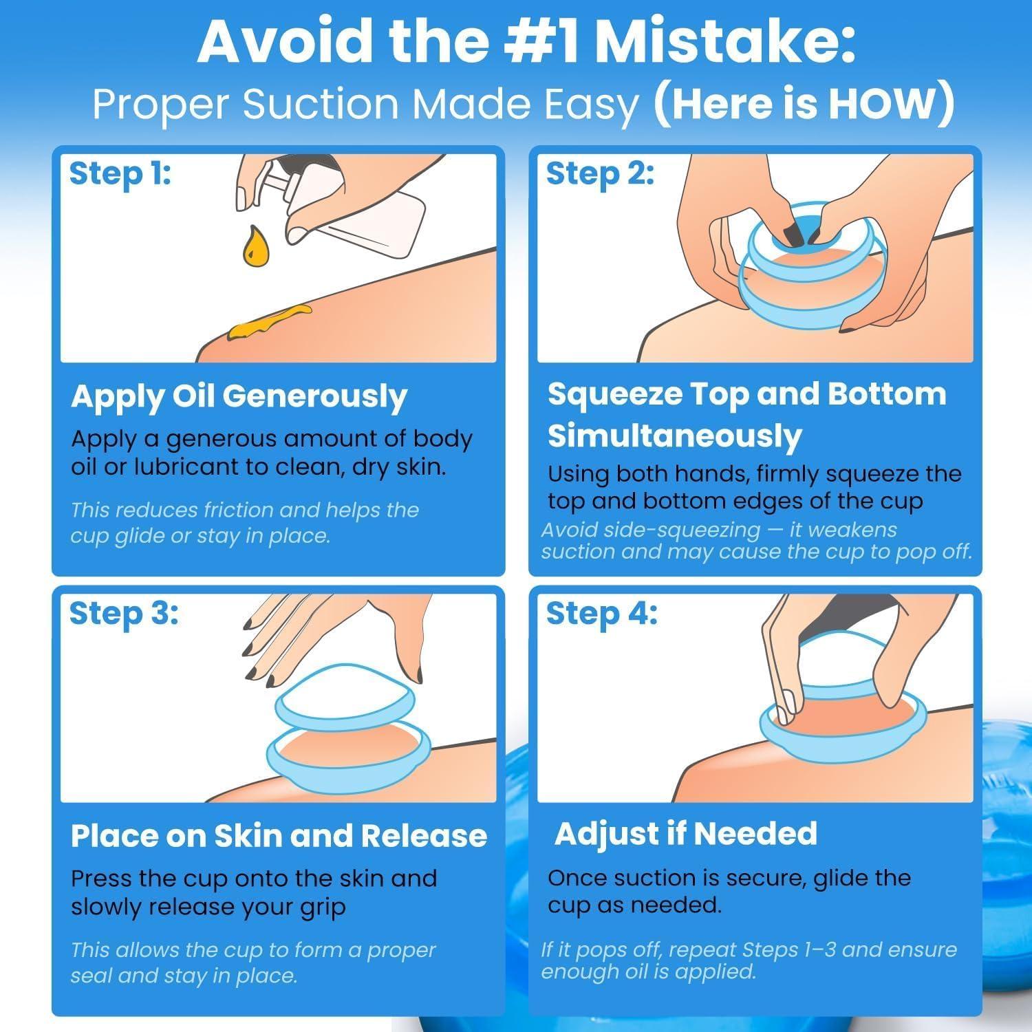 Juego de Ventosas de Silicona Lure Essentials - 4 Copas para Masaje