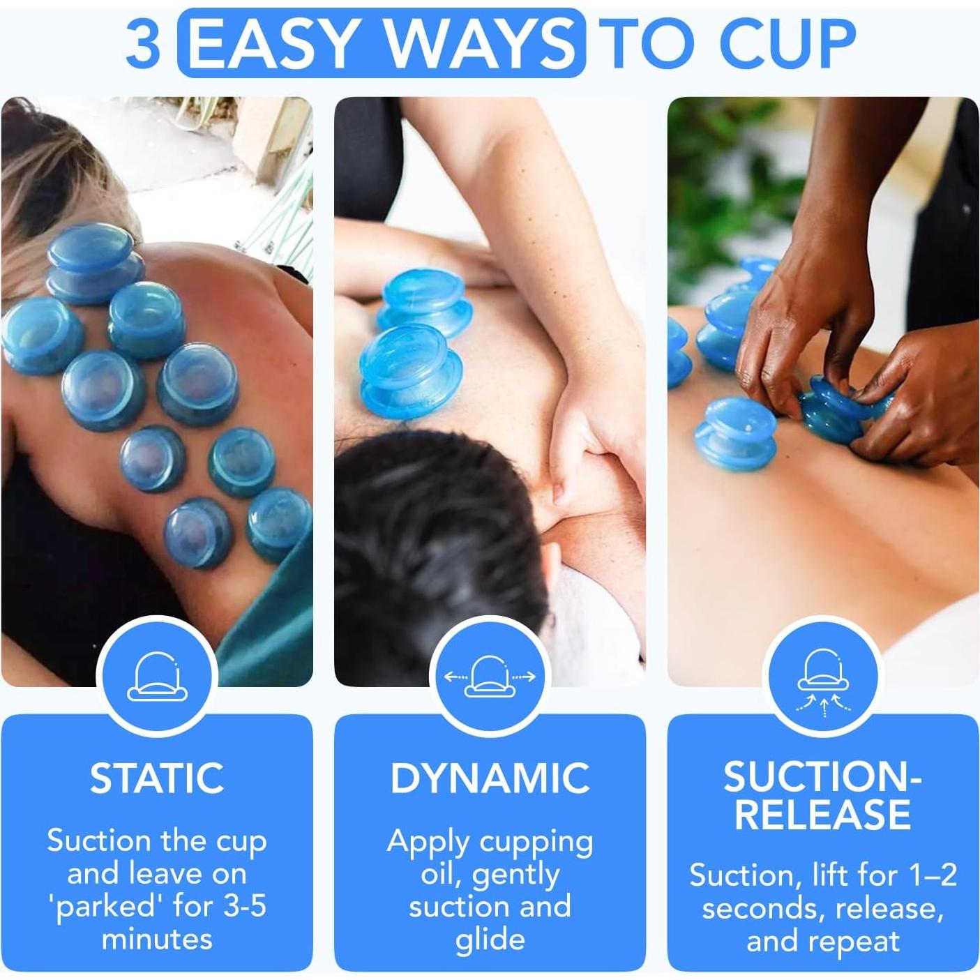 Juego de Ventosas de Silicona Lure Essentials - 4 Copas para Masaje