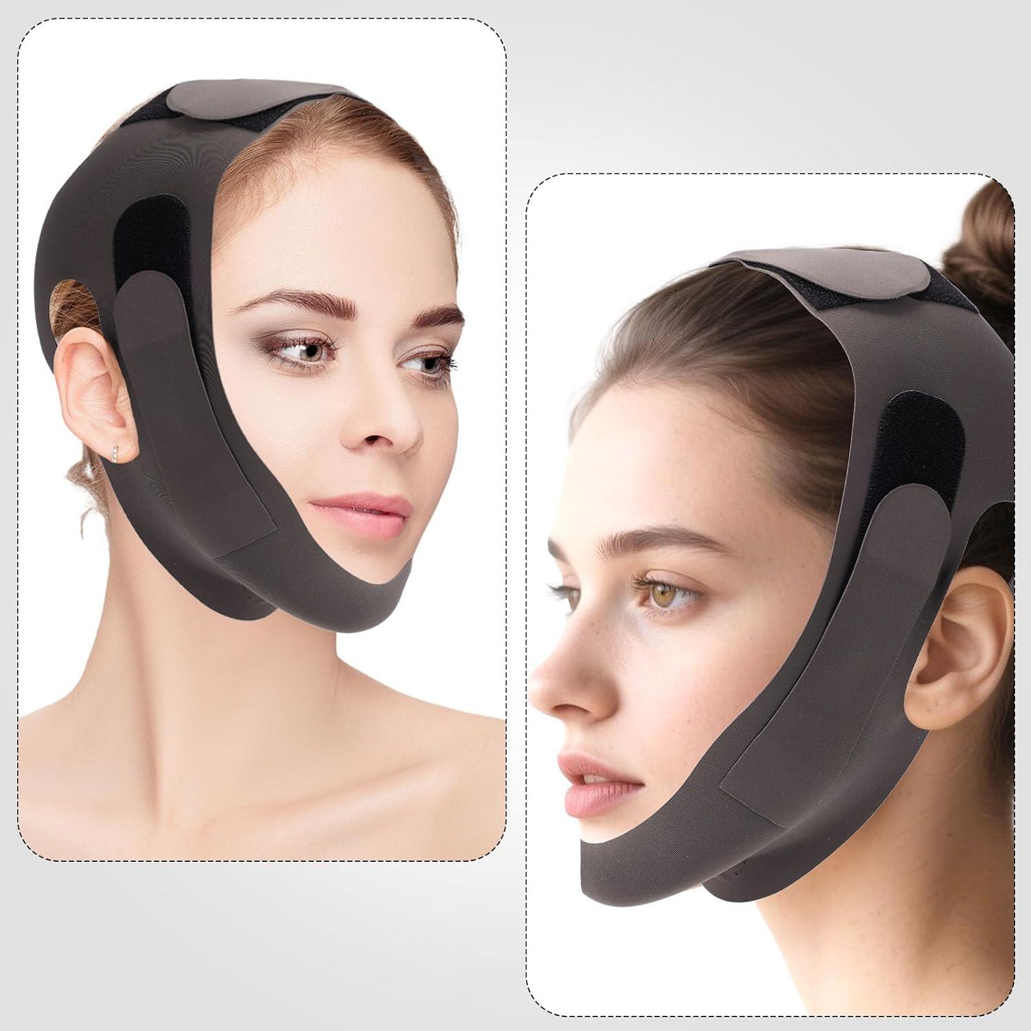 Mascarilla Elevadora V Sinbana, Reutilizable y Ajustable, Negro