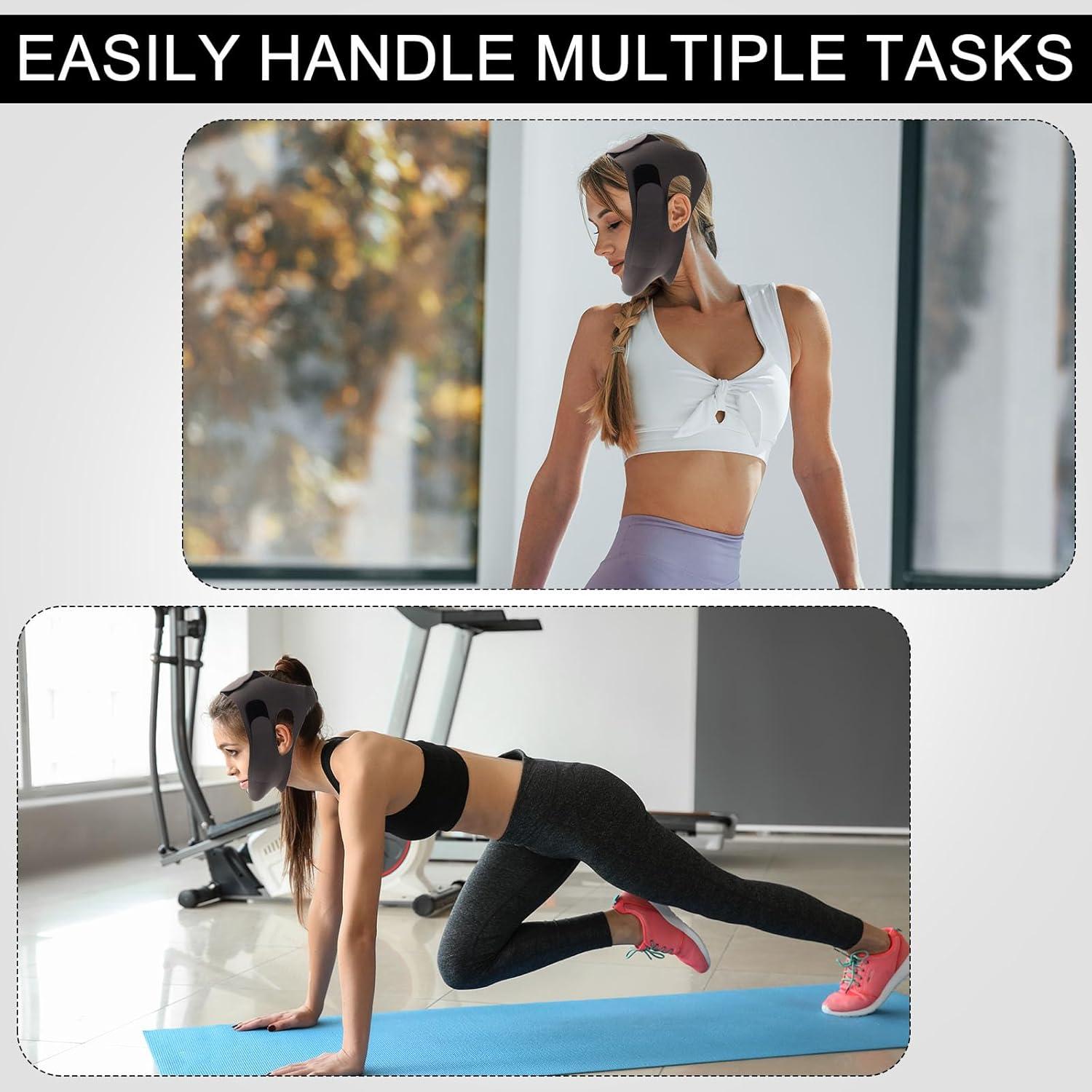 Mascarilla Elevadora V Sinbana, Reutilizable y Ajustable, Negro