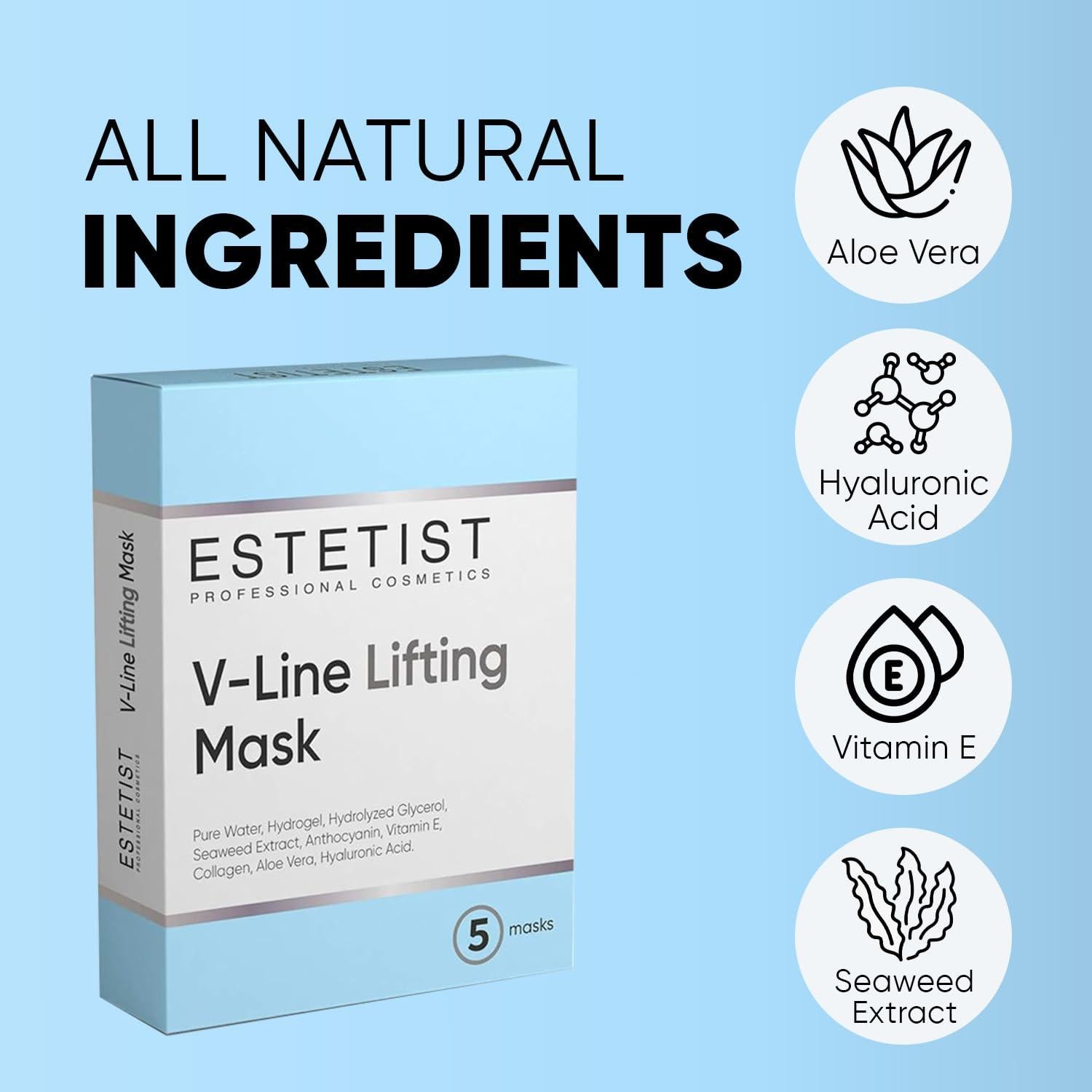Máscara V Line Reafirmante ESTETIST - Paquete de 5 Unidades