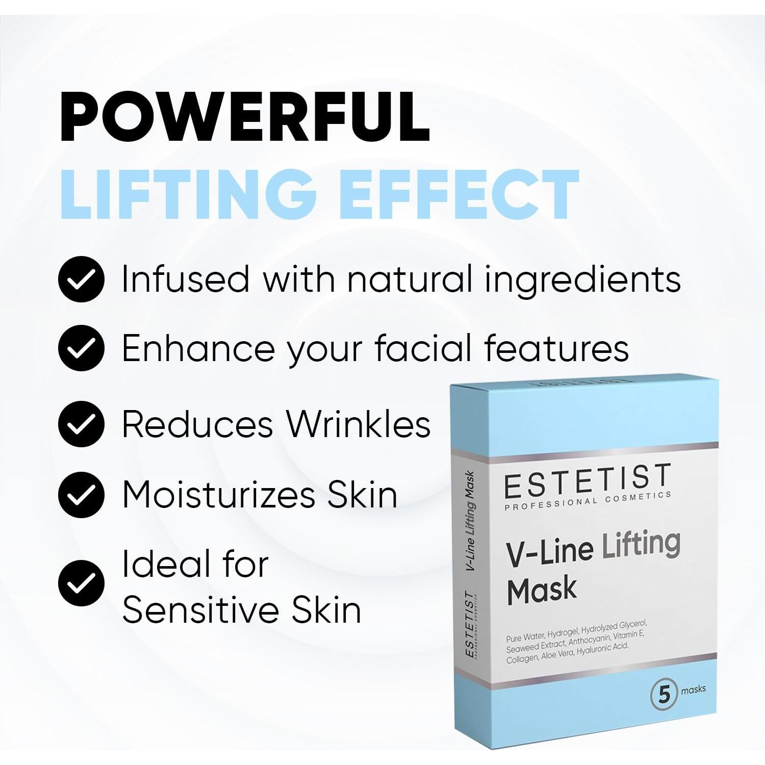 Máscara V Line Reafirmante ESTETIST - Paquete de 5 Unidades