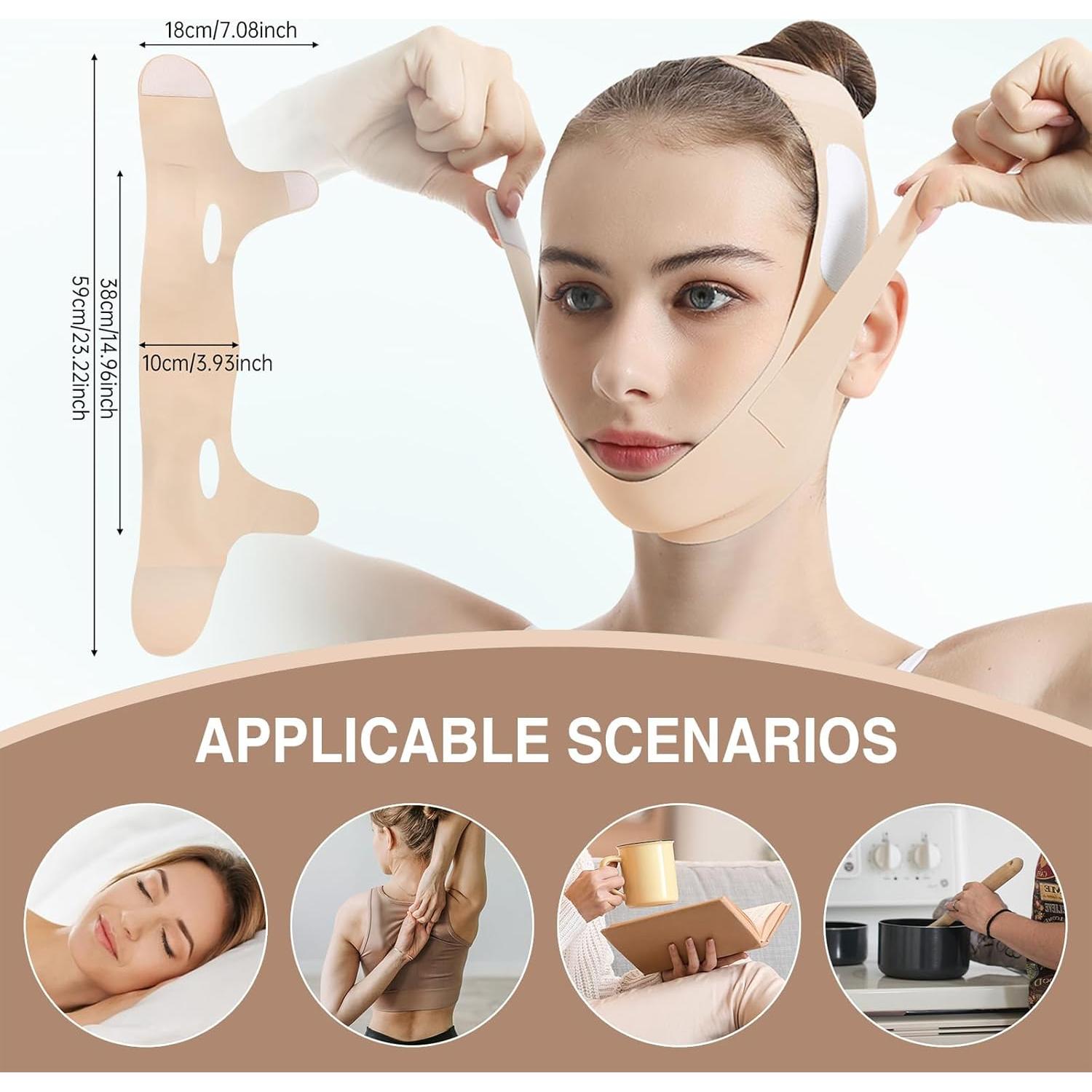 Moldeador de Mandíbula V-Line y Correa para Barbilla Ajustable