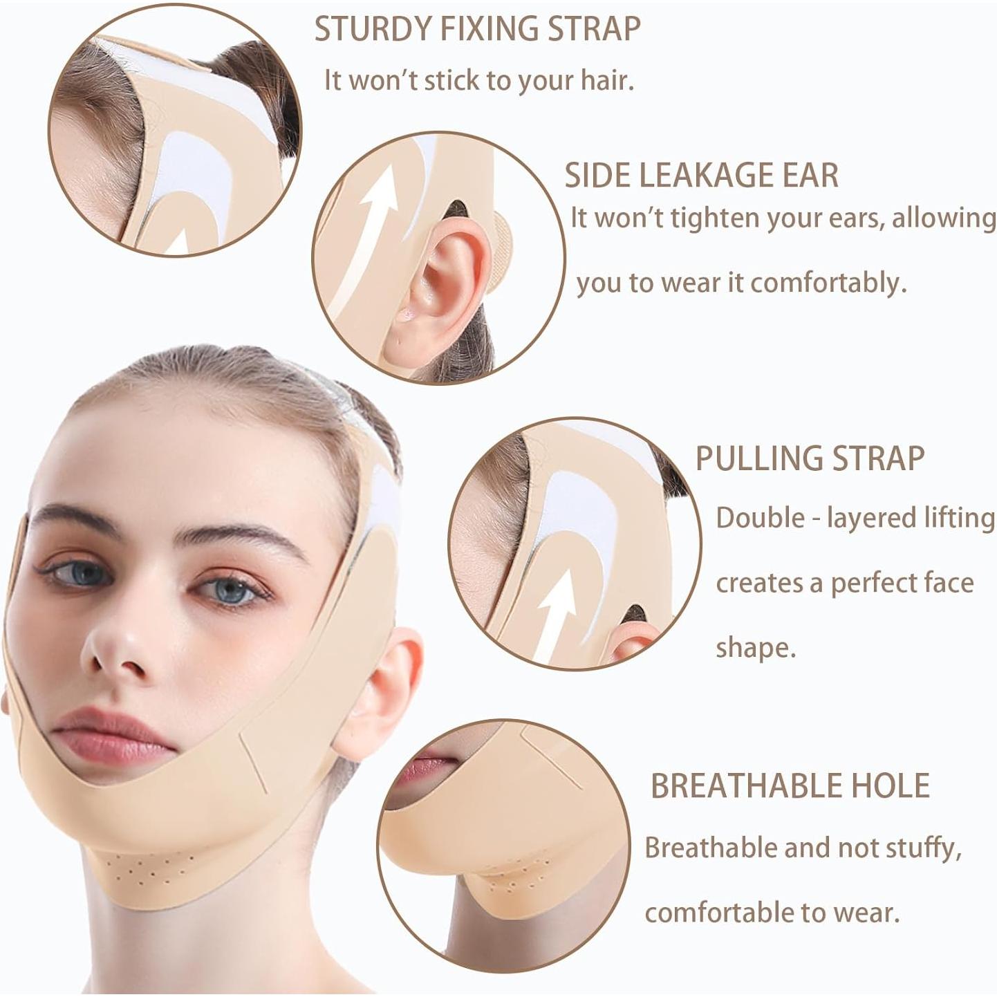 Moldeador de Mandíbula V-Line y Correa para Barbilla Ajustable