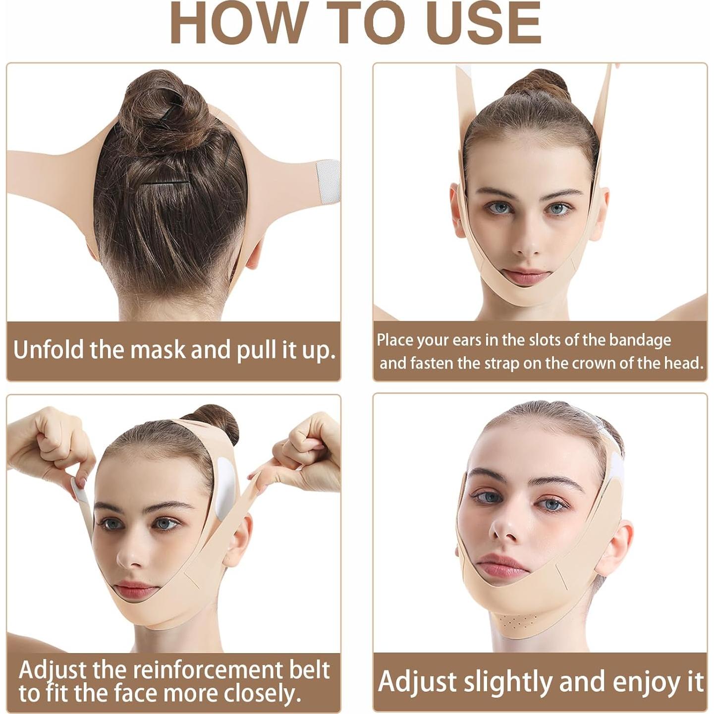 Moldeador de Mandíbula V-Line y Correa para Barbilla Ajustable