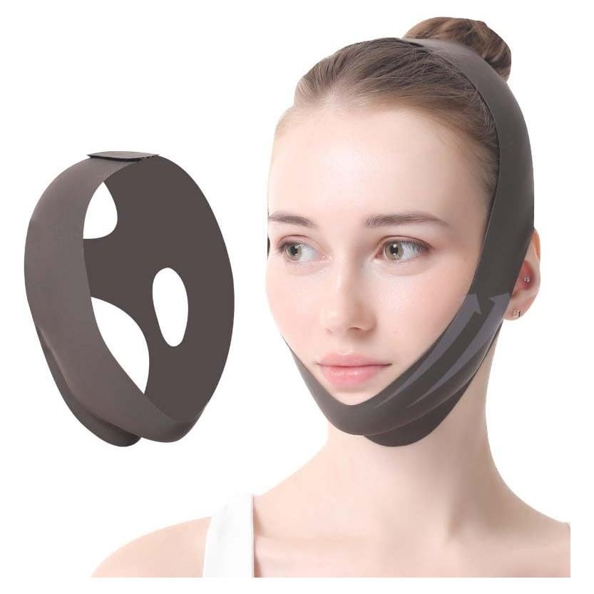 Correa Reductora Doble Papada V-Line FA - Ajustable Gris