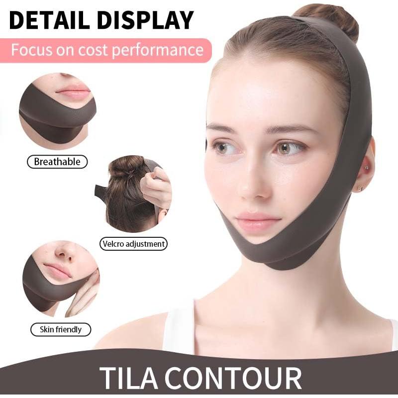 Correa Reductora Doble Papada V-Line FA - Ajustable Gris