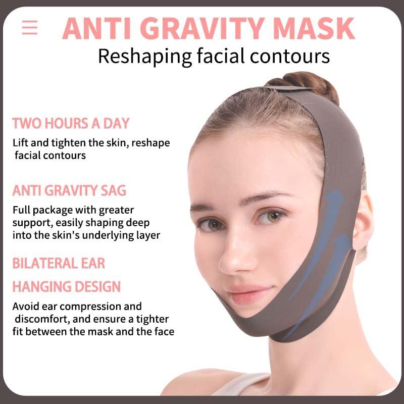 Correa Reductora Doble Papada V-Line FA - Ajustable Gris