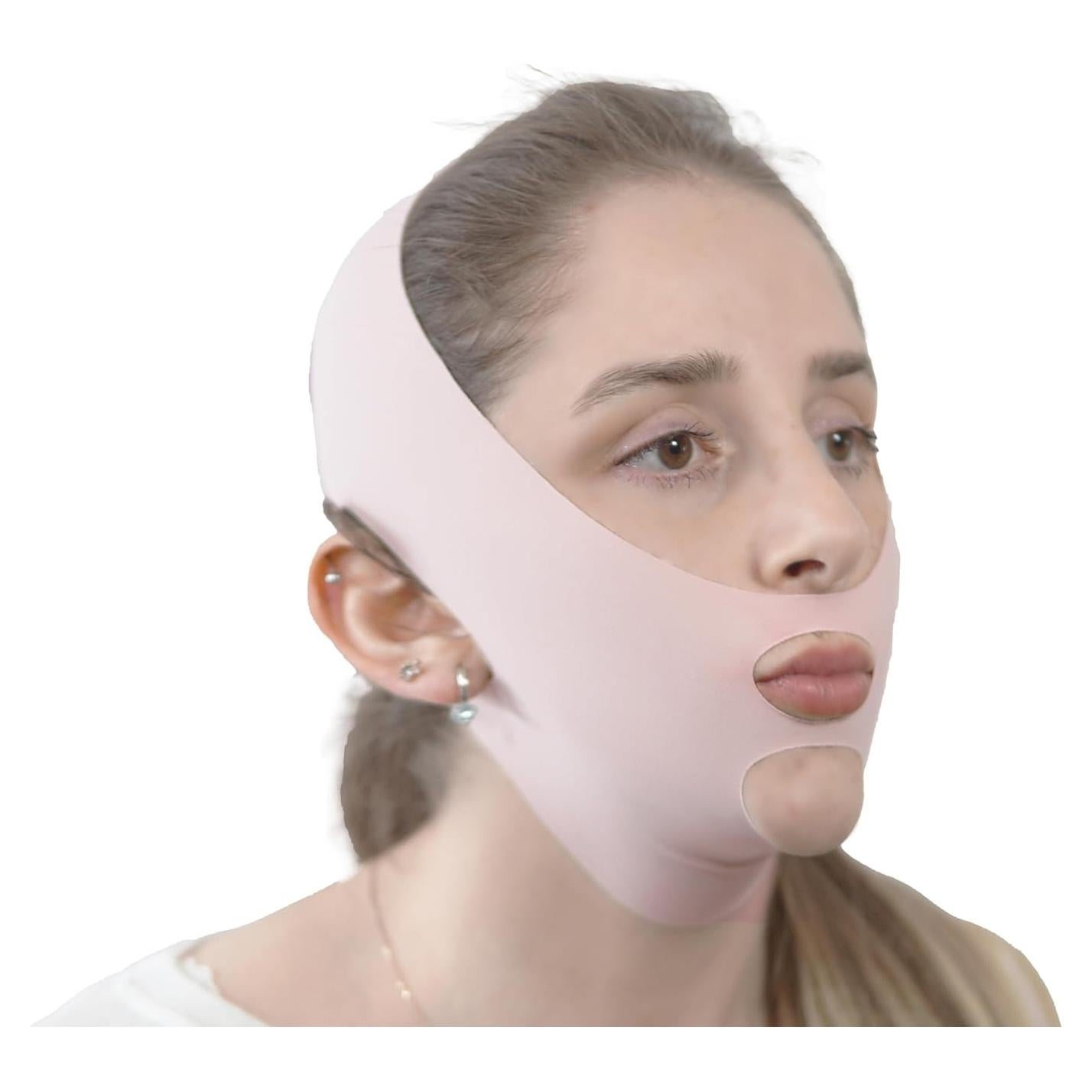 Mascarilla de Elevación Facial SUNILLUMA Rosa para Doble Barbilla