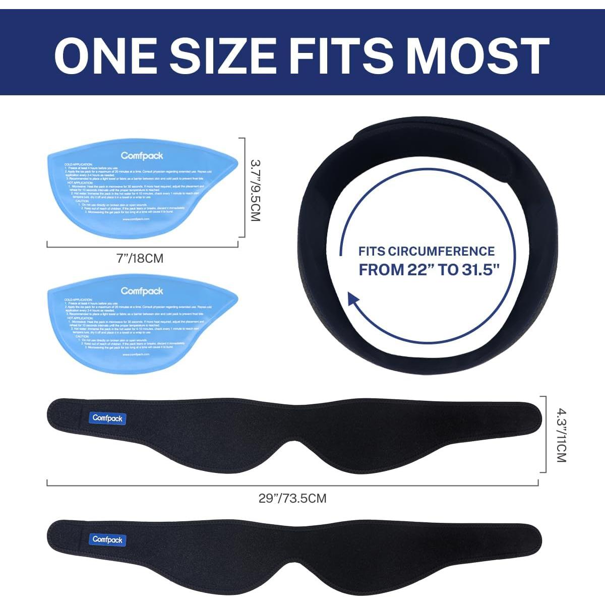Compresa de Hielo Facial Comfpack con 4 Paquetes de Gel Reutilizables