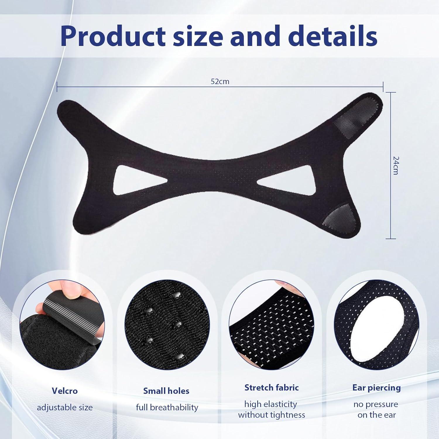 Correa Anti Ronquido BOYYJING Ajustable Transpirable 2Pack