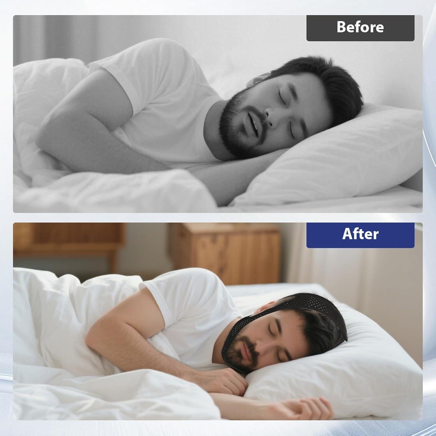 Correa Anti Ronquido BOYYJING Ajustable Transpirable 2Pack