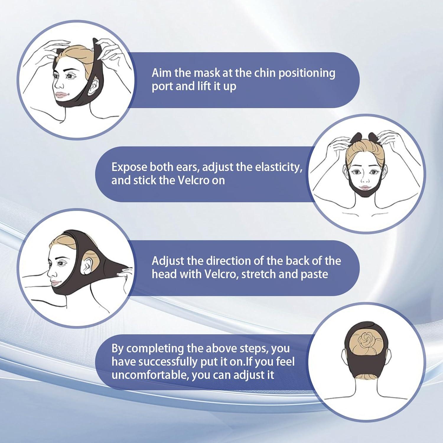 Correa Anti Ronquido BOYYJING Ajustable Transpirable 2Pack