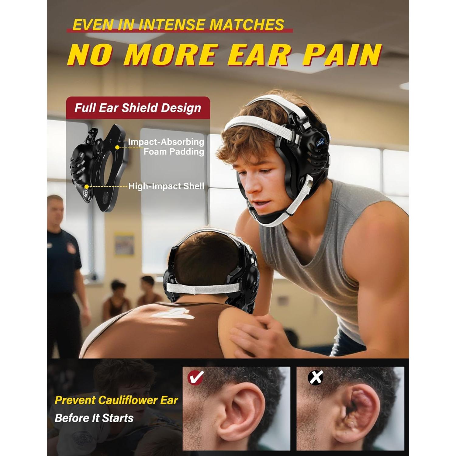 Equipo de Lucha Trymaker CK con Protector de Oído Doble Capa