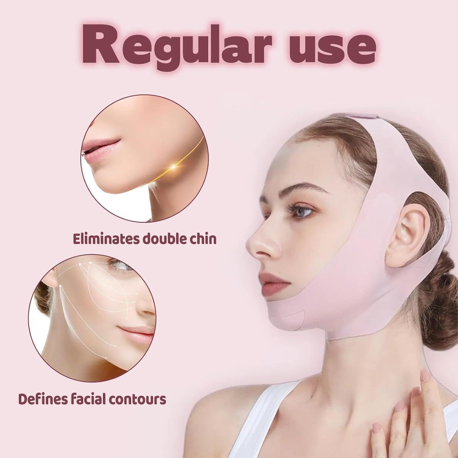 Cinta Elevadora Facial V BOBOAR para Doble Papada - Transpirable