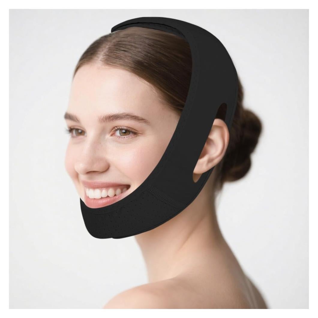 Mascarilla Elevadora V Sopurrrdy para Doble Barbilla - Negro