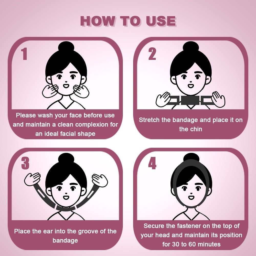 Mascarilla Elevadora V Sopurrrdy para Doble Barbilla - Negro