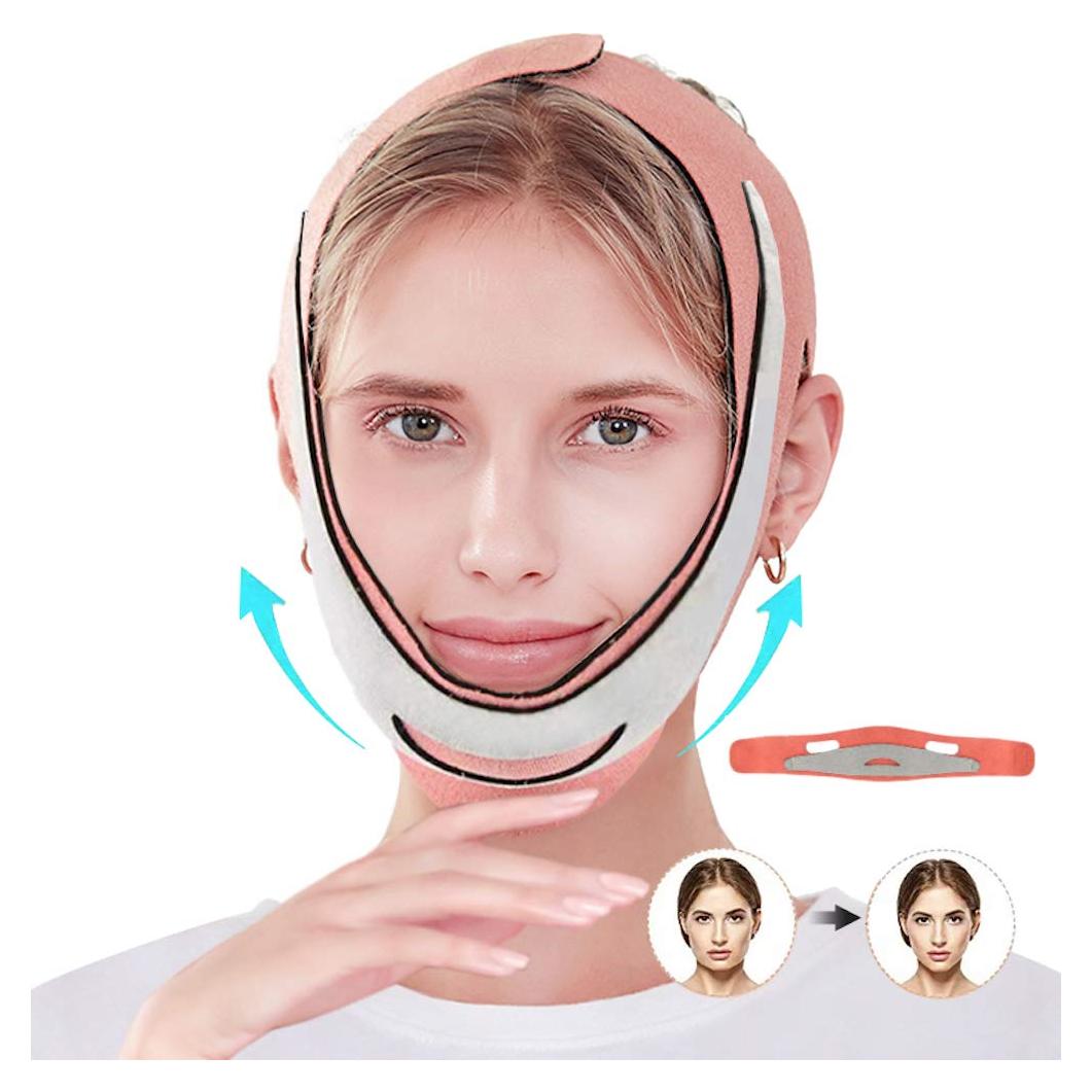 Reductor de Papada VINAIDA - Cinturón Facial Ajustable Naranja