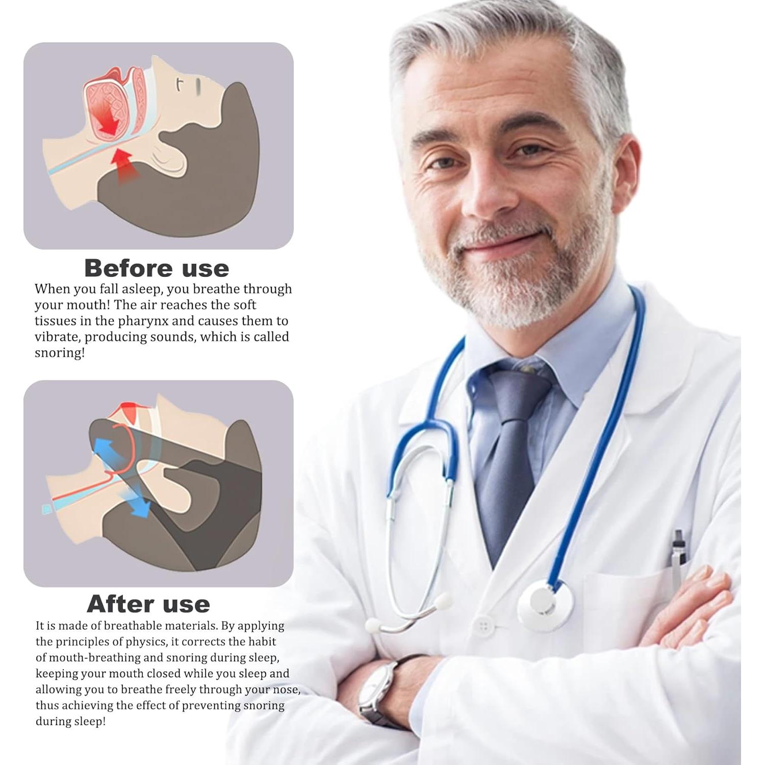 Correas para Barbilla Anti-Ronquidos WUSHXI - Ajustables y Transpirables