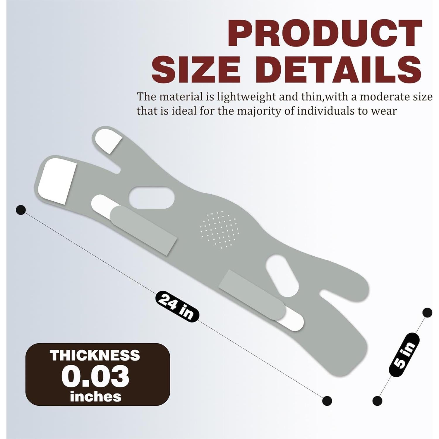 Correas para Barbilla Anti-Ronquidos WUSHXI - Ajustables y Transpirables