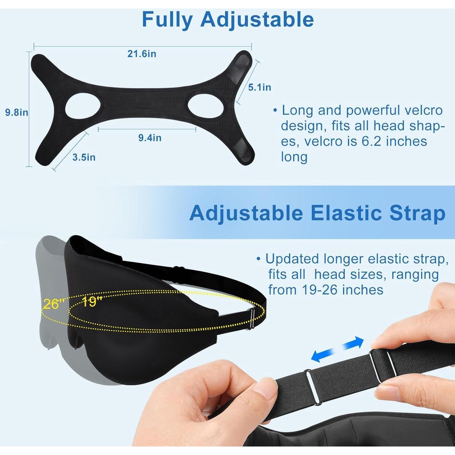 Correa para Barbilla Anti Ronquidos AIR BLOW Ajustable con Máscara