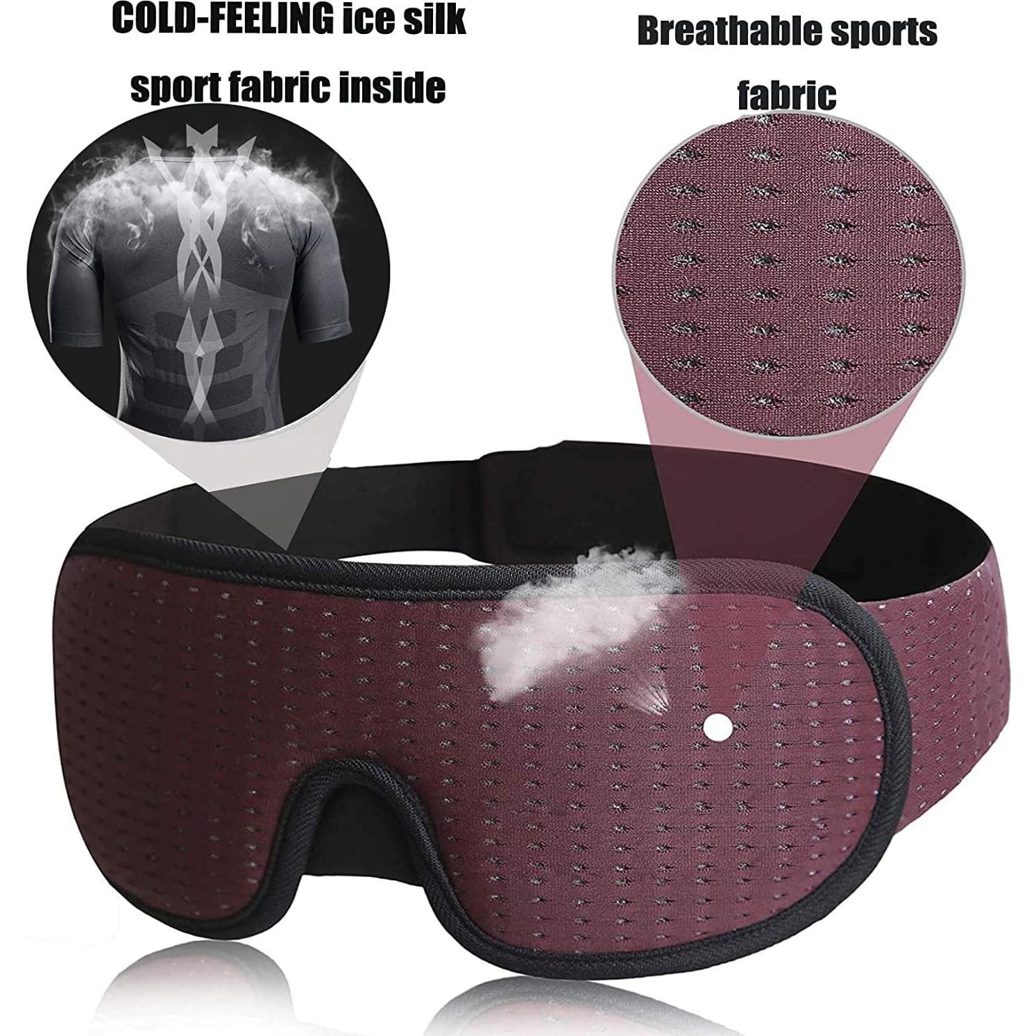 Máscara de Sueño 3D Leeken - Bloqueo Total de Luz, Ajustable