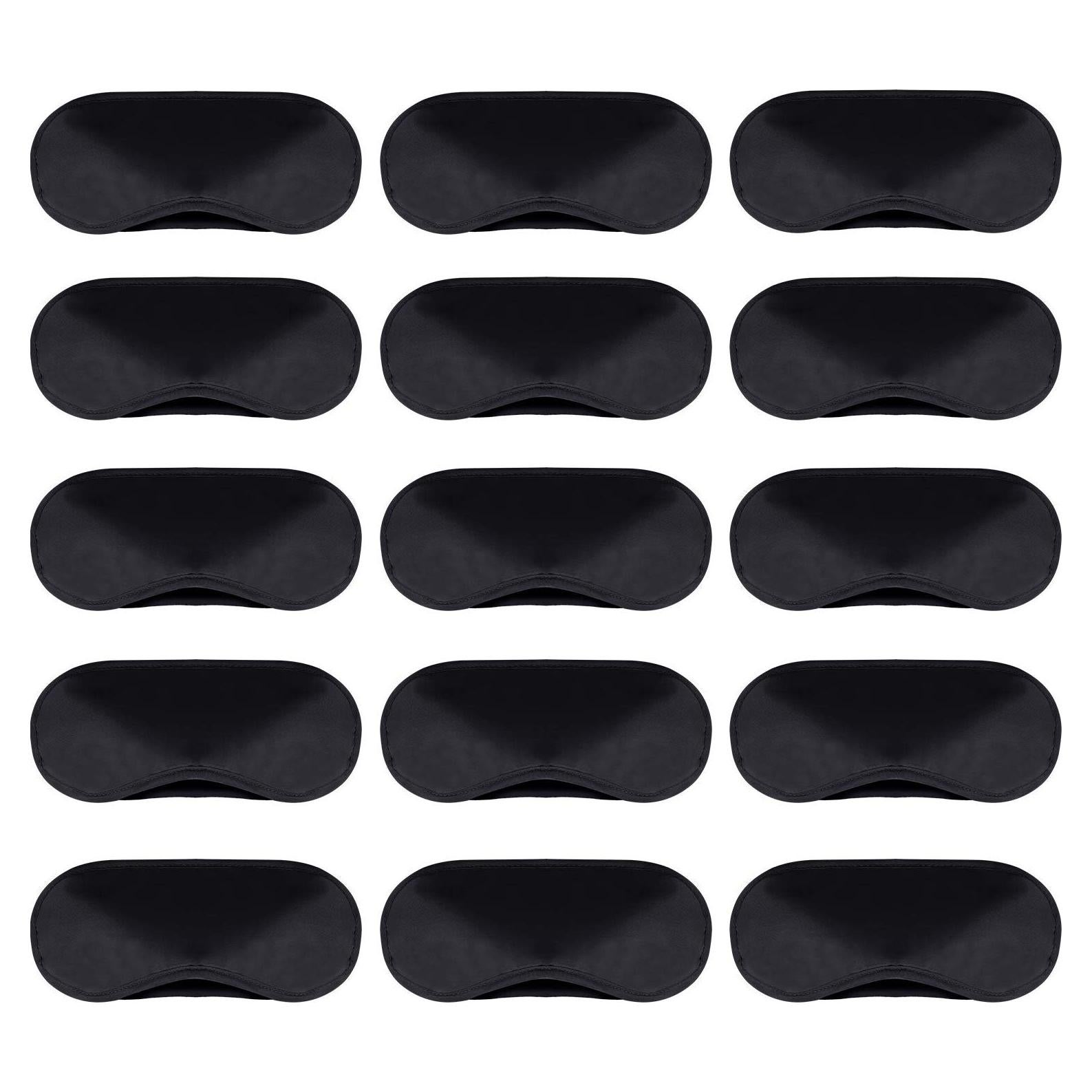 Mudder 12 Máscaras de Sueño Antifaz Negro con Almohadilla Nasal