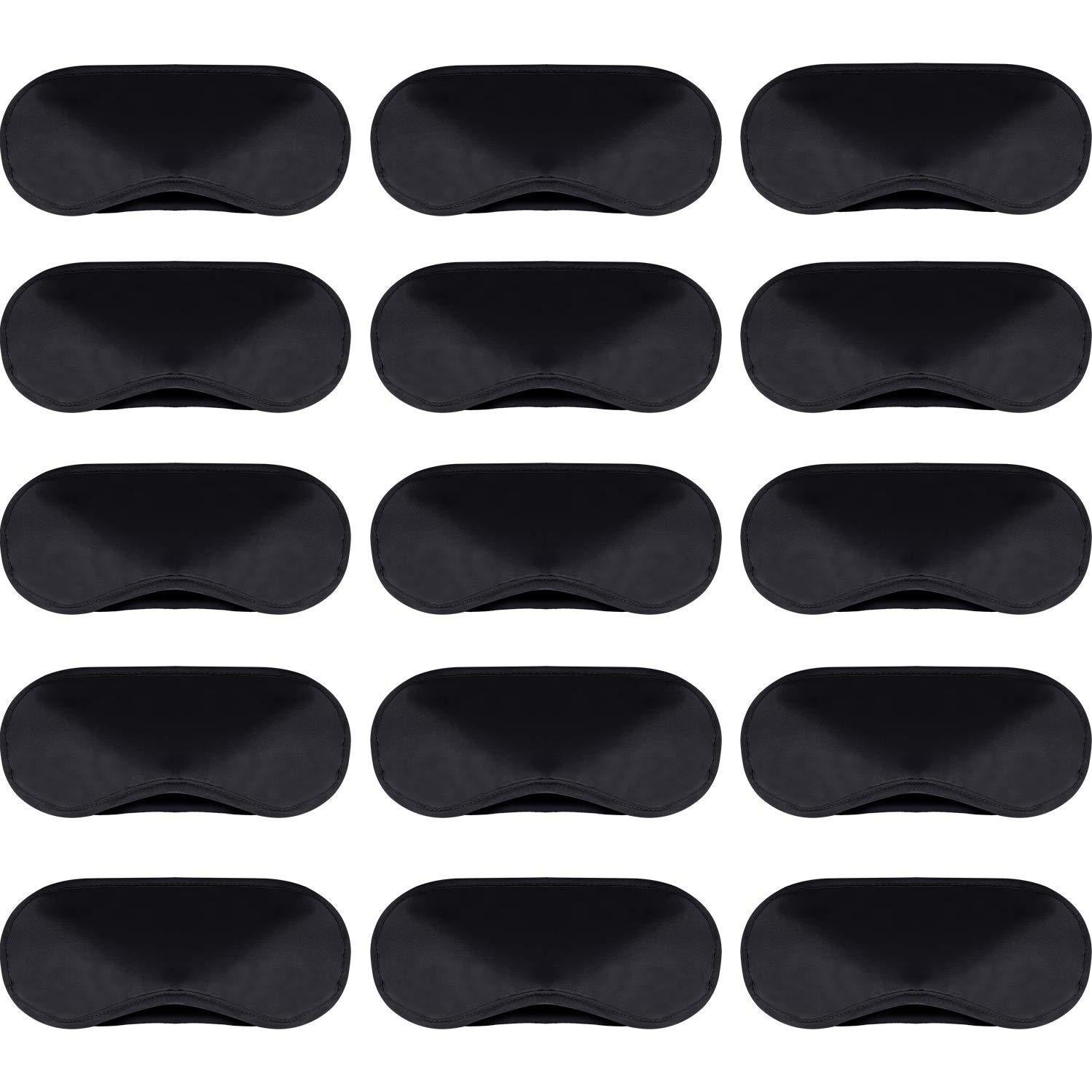 Mudder 12 Máscaras de Sueño Antifaz Negro con Almohadilla Nasal