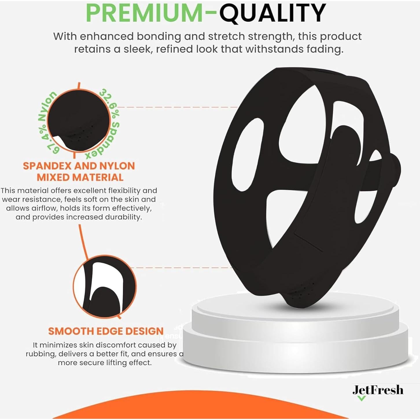 Correa de Barbilla Antironquidos CPAP - Negro Ajustable