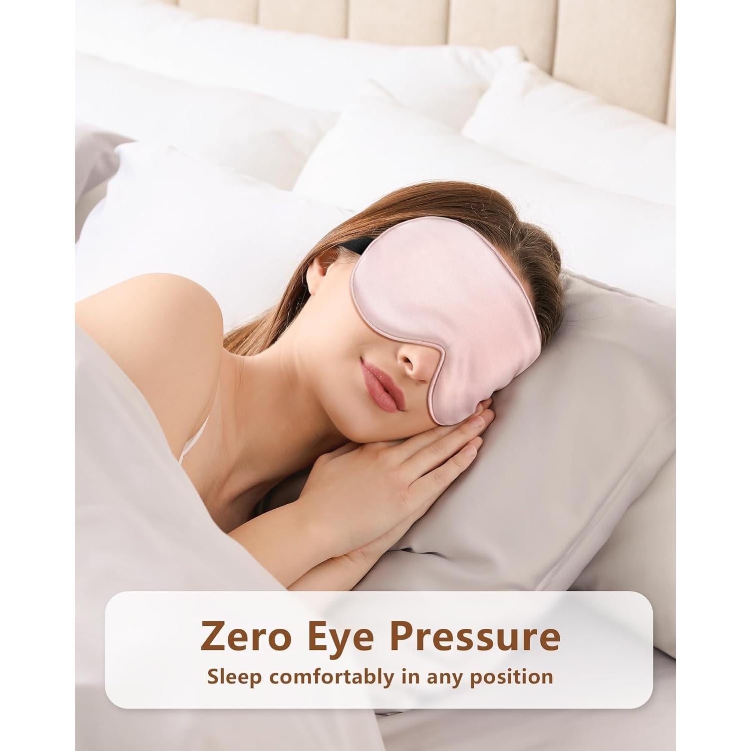 Máscara de Sueño de Seda JroyJoy - 100% Bloqueo de Luz