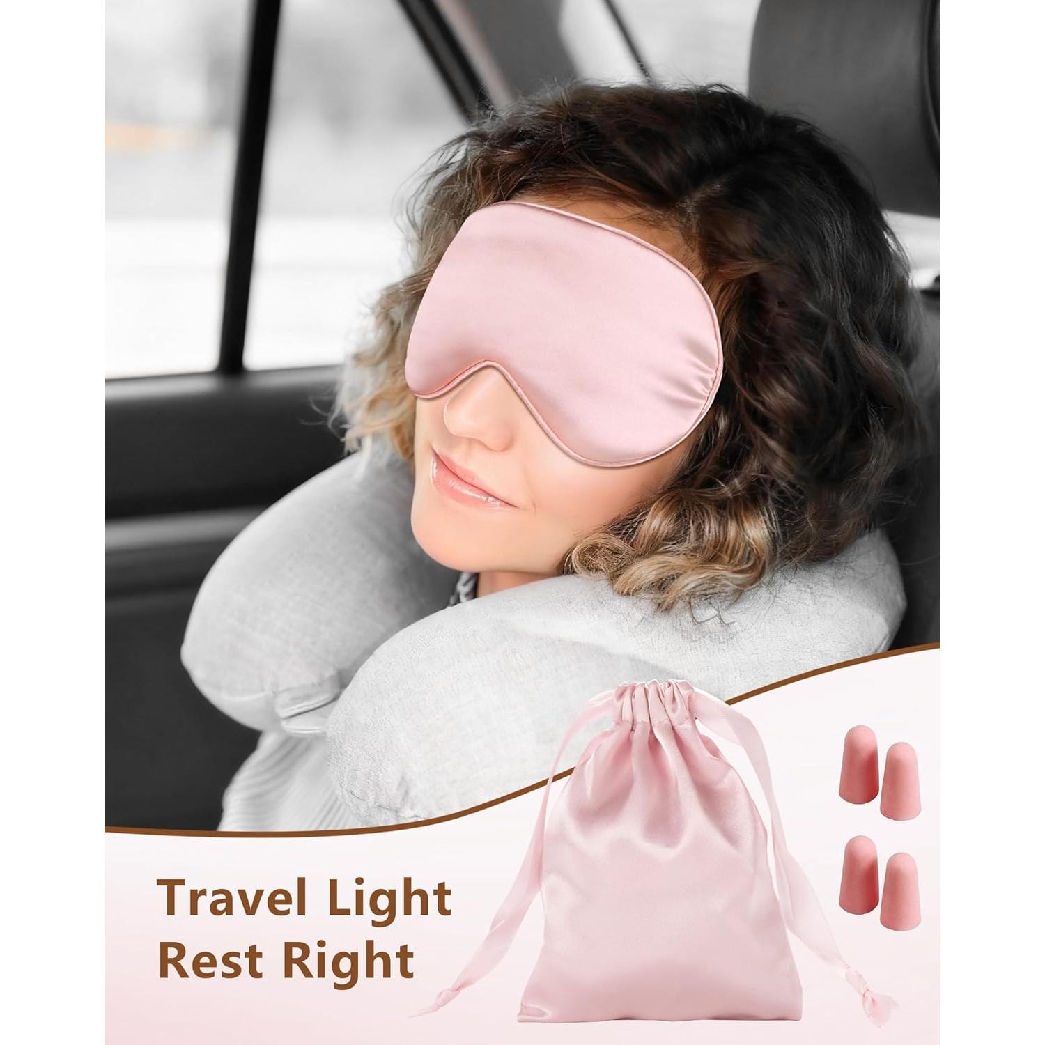 Máscara de Sueño de Seda JroyJoy - 100% Bloqueo de Luz