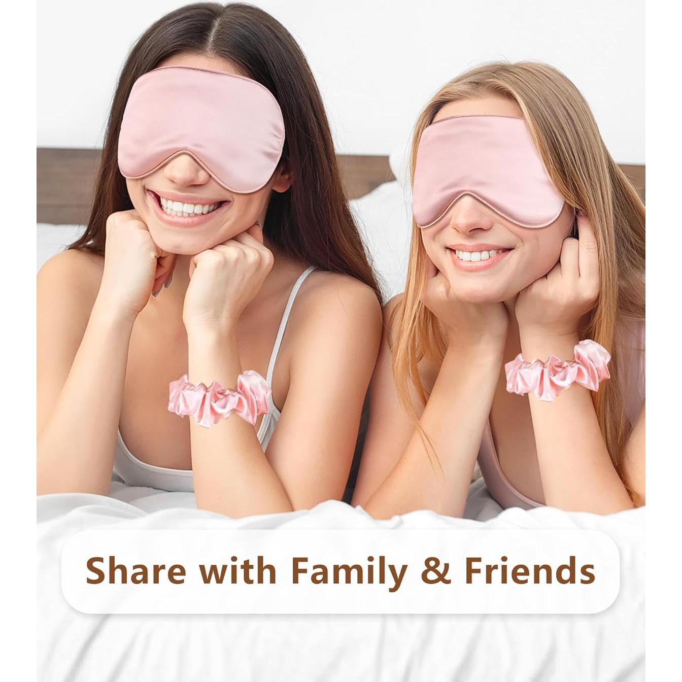 Máscara de Sueño de Seda JroyJoy - 100% Bloqueo de Luz