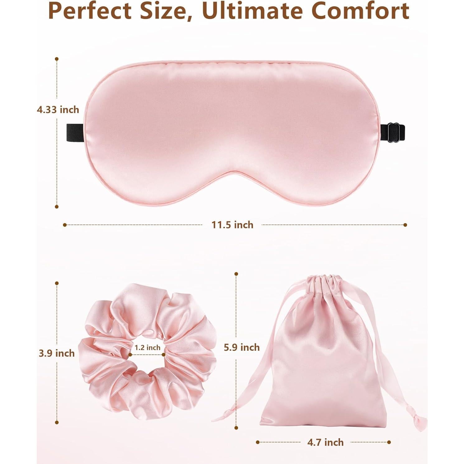 Máscara de Sueño de Seda JroyJoy - 100% Bloqueo de Luz