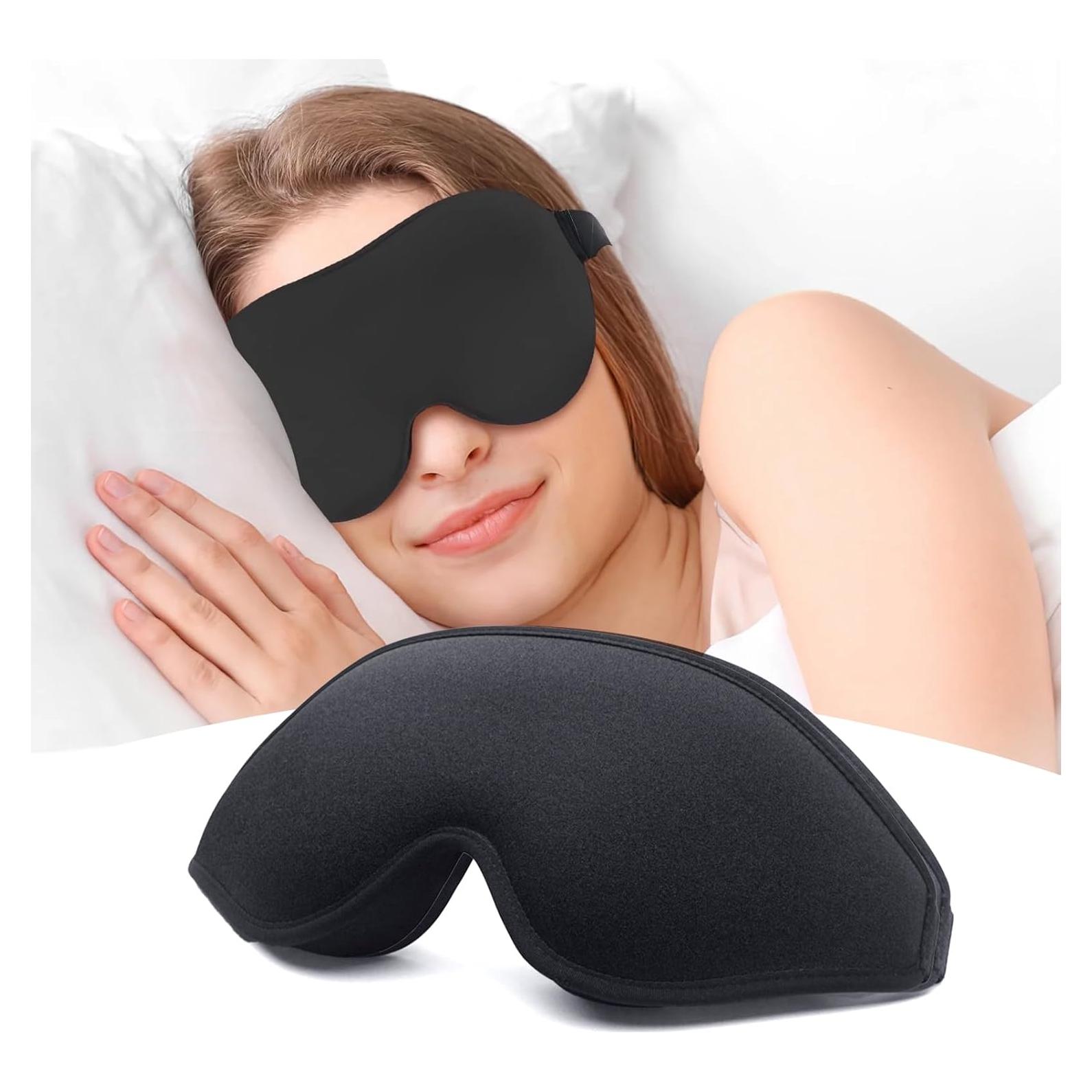 Máscara de Ojos 3D para Dormir eue, Bloqueo Completo de Luz