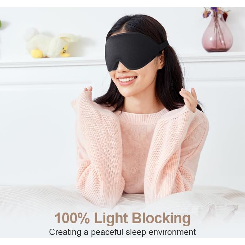 Máscara de Ojos 3D para Dormir eue, Bloqueo Completo de Luz