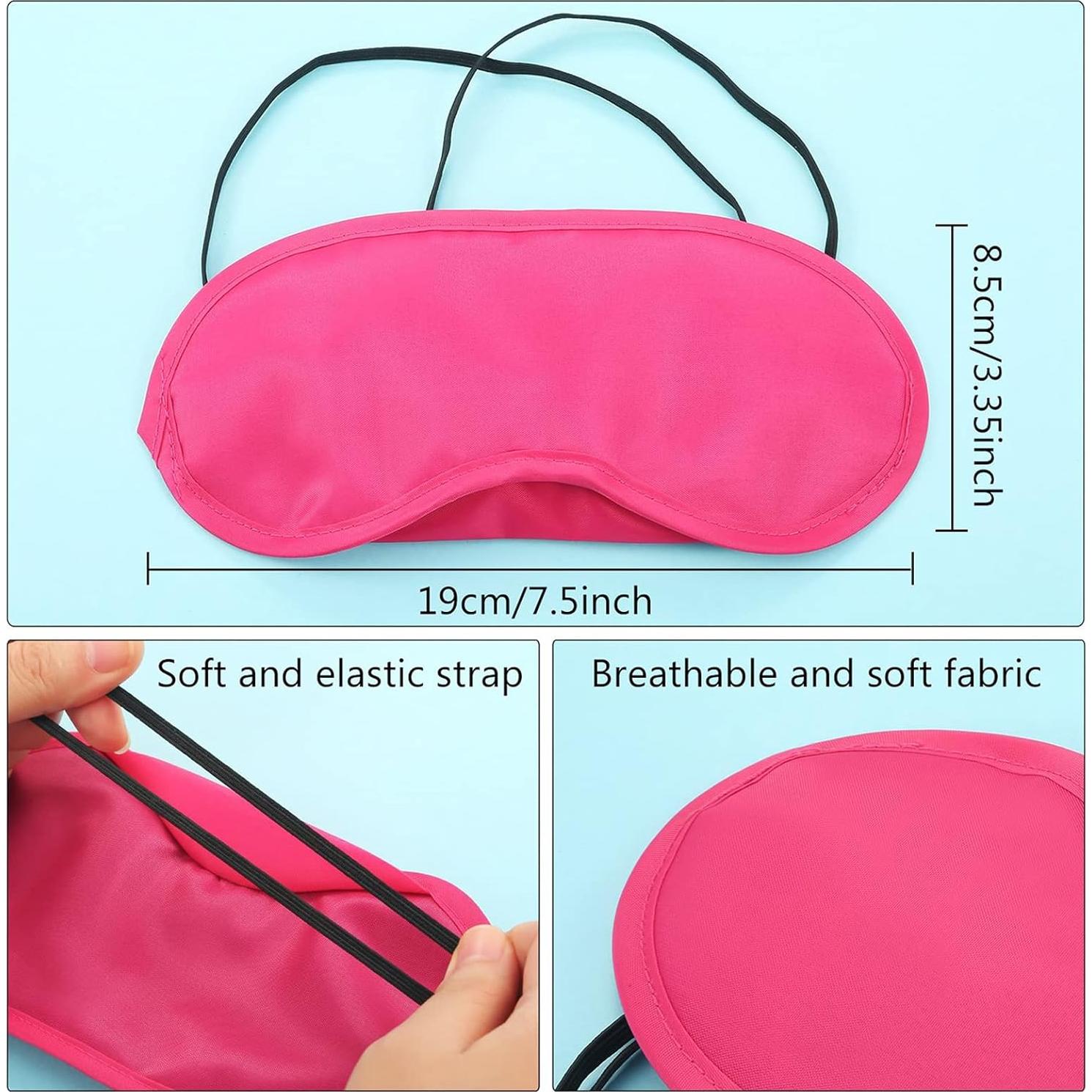 12 Máscaras de Sueño Multicolor Hicarer con Almohadilla Nasal