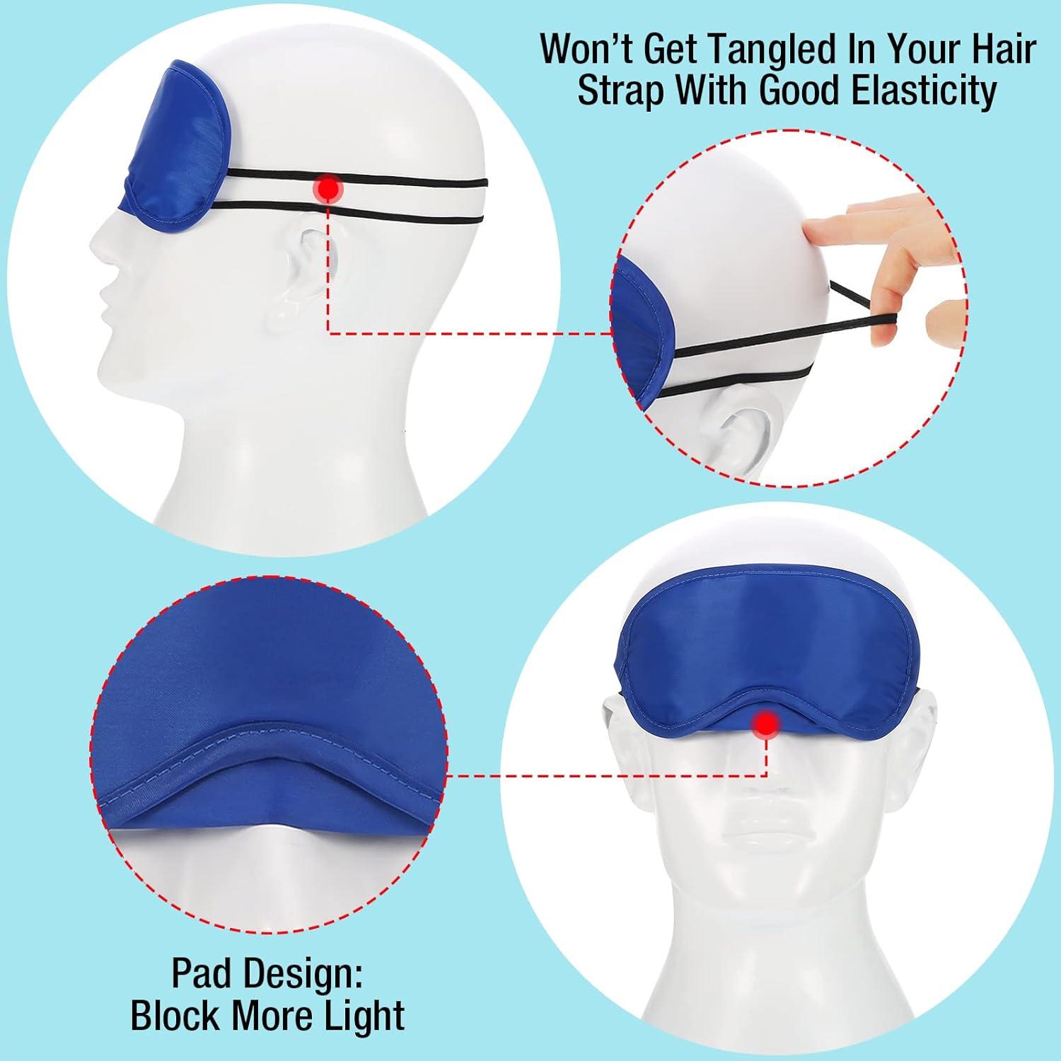 12 Máscaras de Sueño Multicolor Hicarer con Almohadilla Nasal