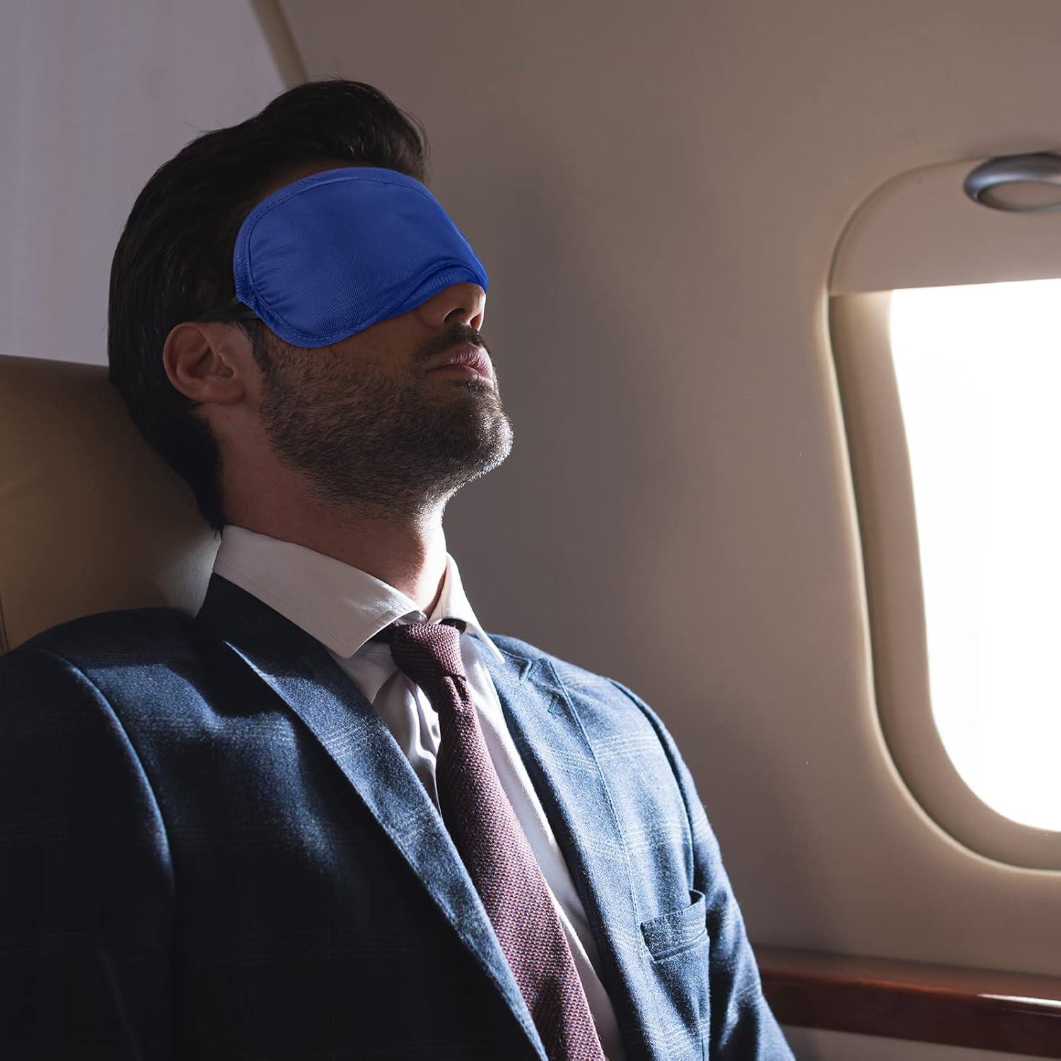 12 Máscaras de Sueño Multicolor Hicarer con Almohadilla Nasal