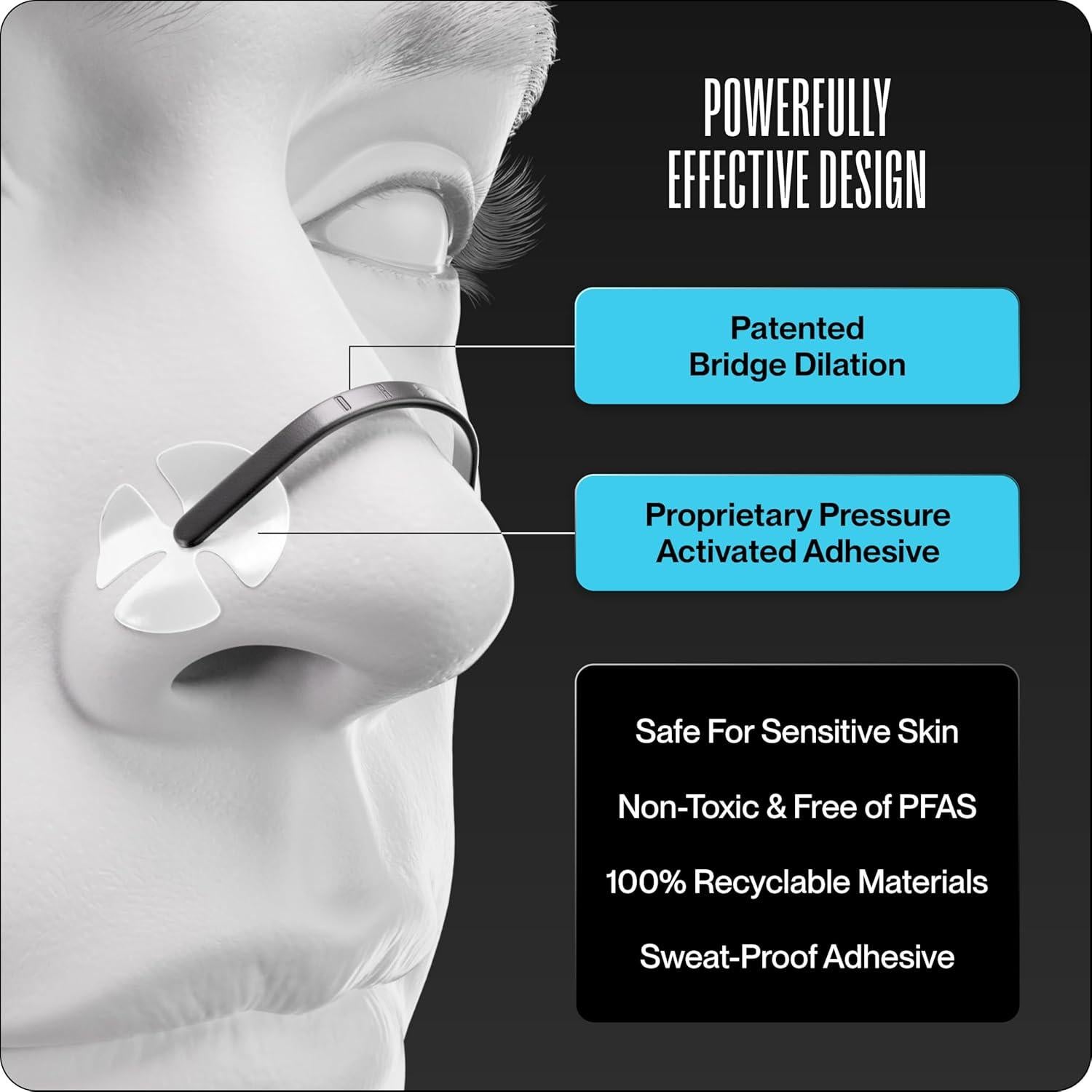 Tiras Nasales Second Wind Fuerte - Alivio Ronquidos 25 Unidades