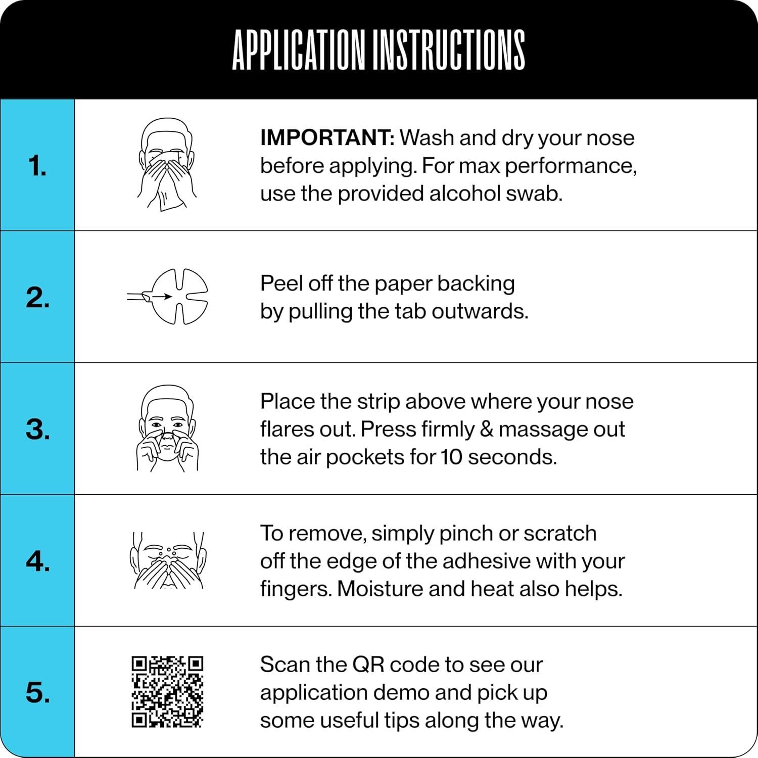 Tiras Nasales Second Wind Fuerte - Alivio Ronquidos 25 Unidades